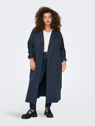 ONLY Carmakoma Between-Seasons Coat 'HYACHINT' in Blue