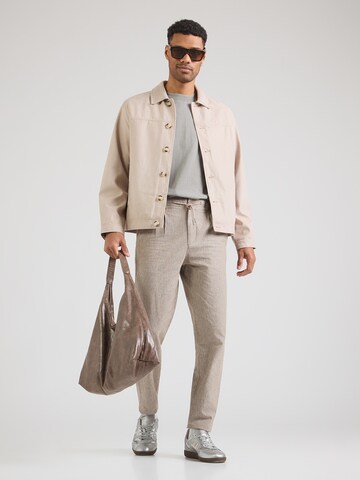 Only & Sons Ozke Hlače z naborki 'ONSLEO' | rjava barva