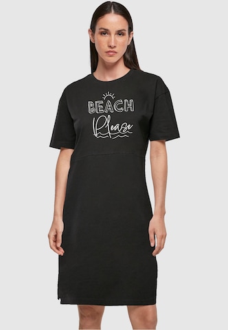 Merchcode Dress 'Beach Please' in Black: front