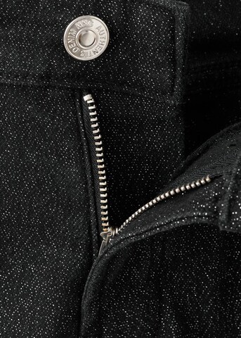 MANGO TEEN Regular Jeans 'Glitter' in Schwarz
