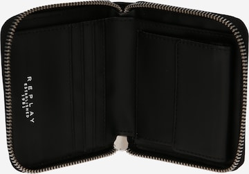 REPLAY Wallet in Black: front