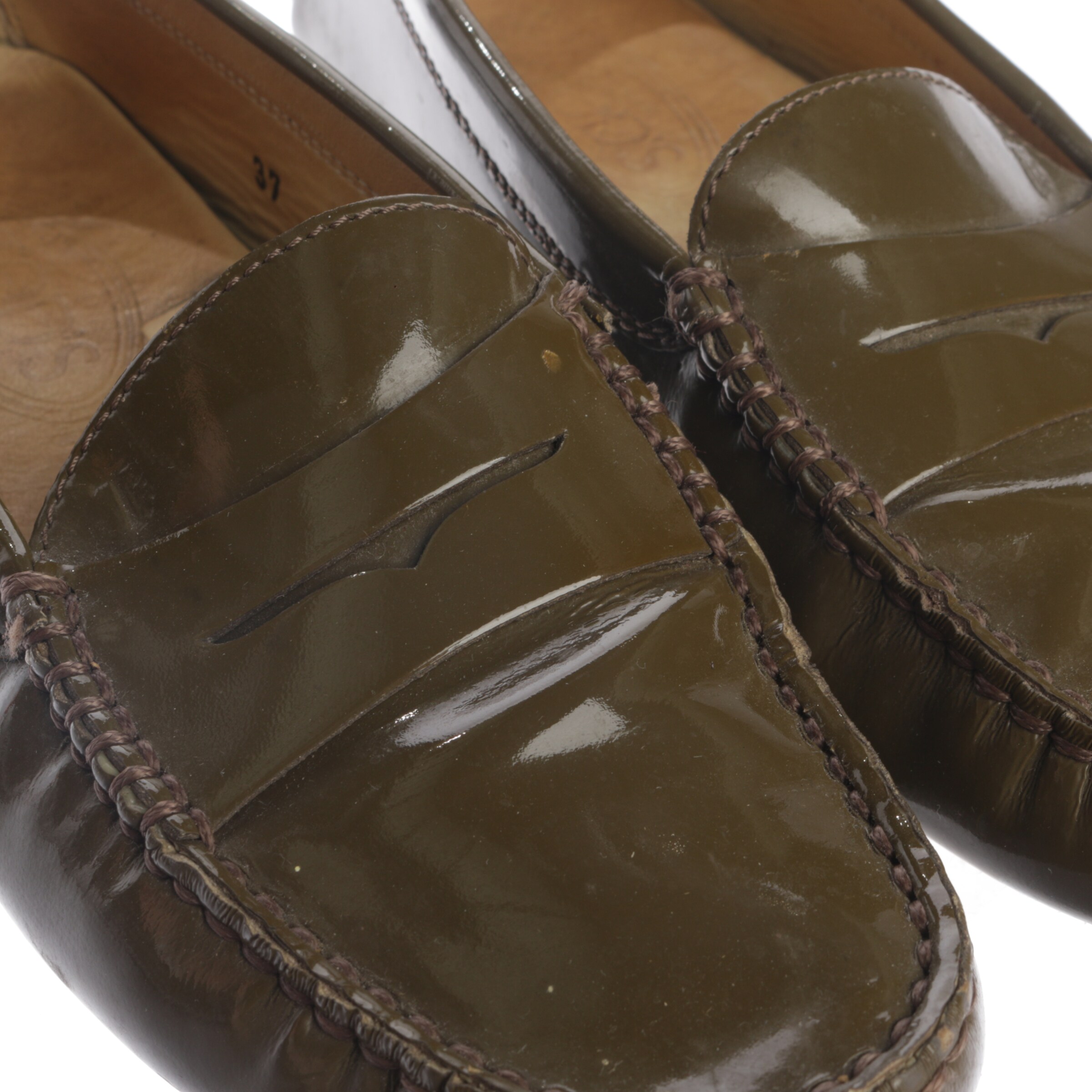 Tod's Flats & Loafers in 37 in Green