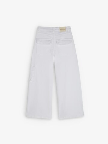 Scalpers Wide leg Cargojeans in Wit