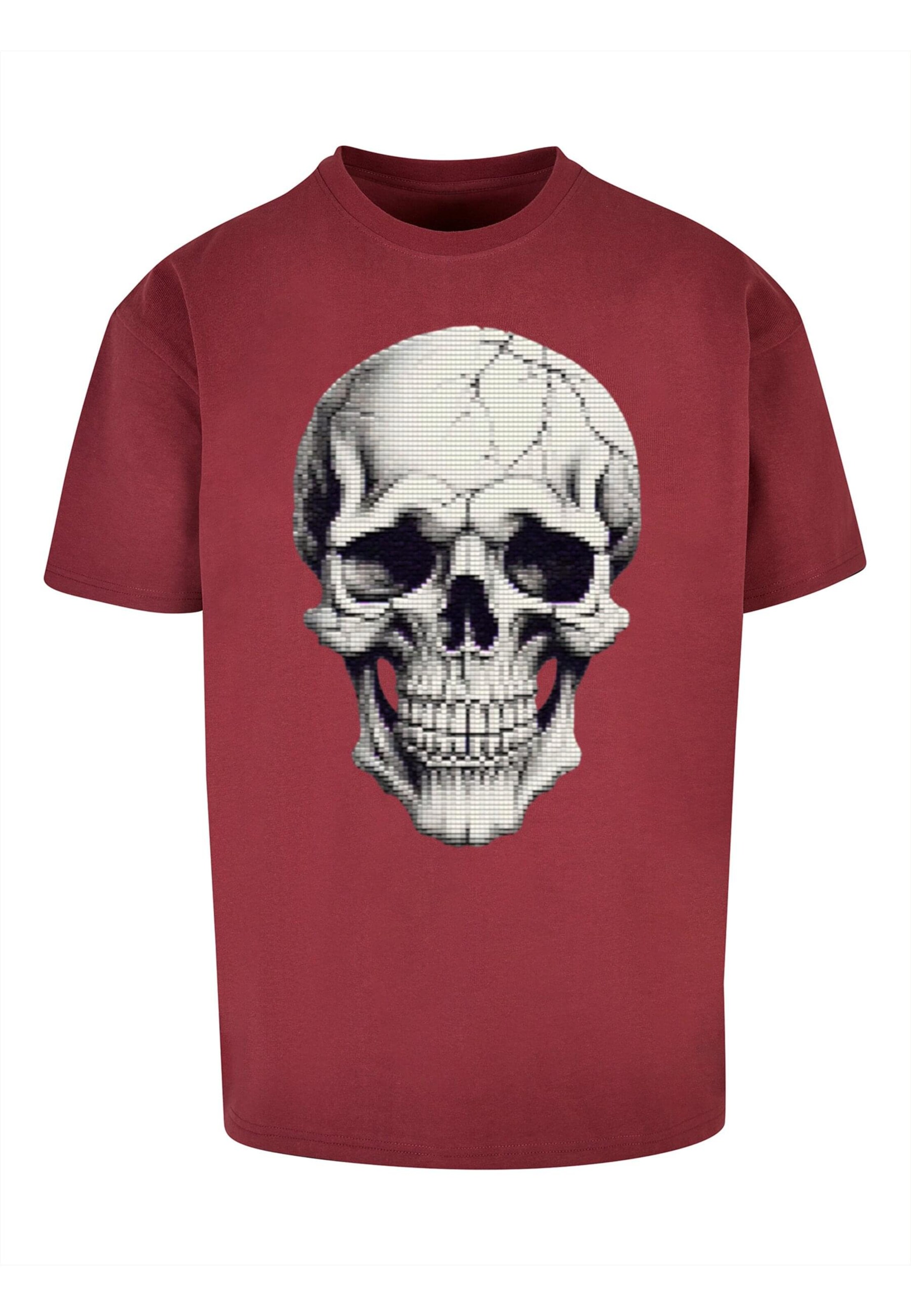 T-Shirt 'Halloween - Skull' Merchcode en rouge : devant