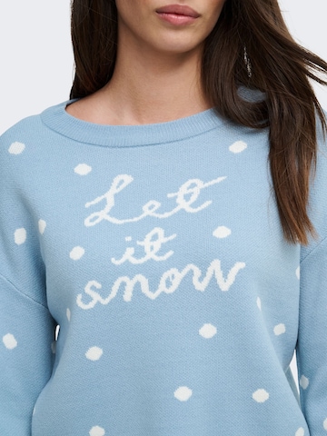 ONLY Pullover 'XMAS' i blå