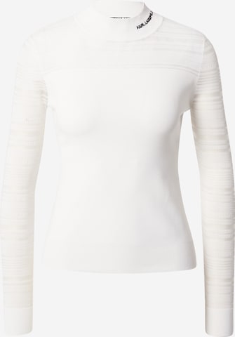 Karl Lagerfeld Sweater in White: front