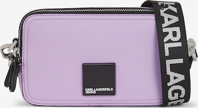 Rankinė su ilgu dirželiu iš KARL LAGERFELD JEANS, spalva – šviesiai violetinė / juoda / balta, Prekių apžvalga