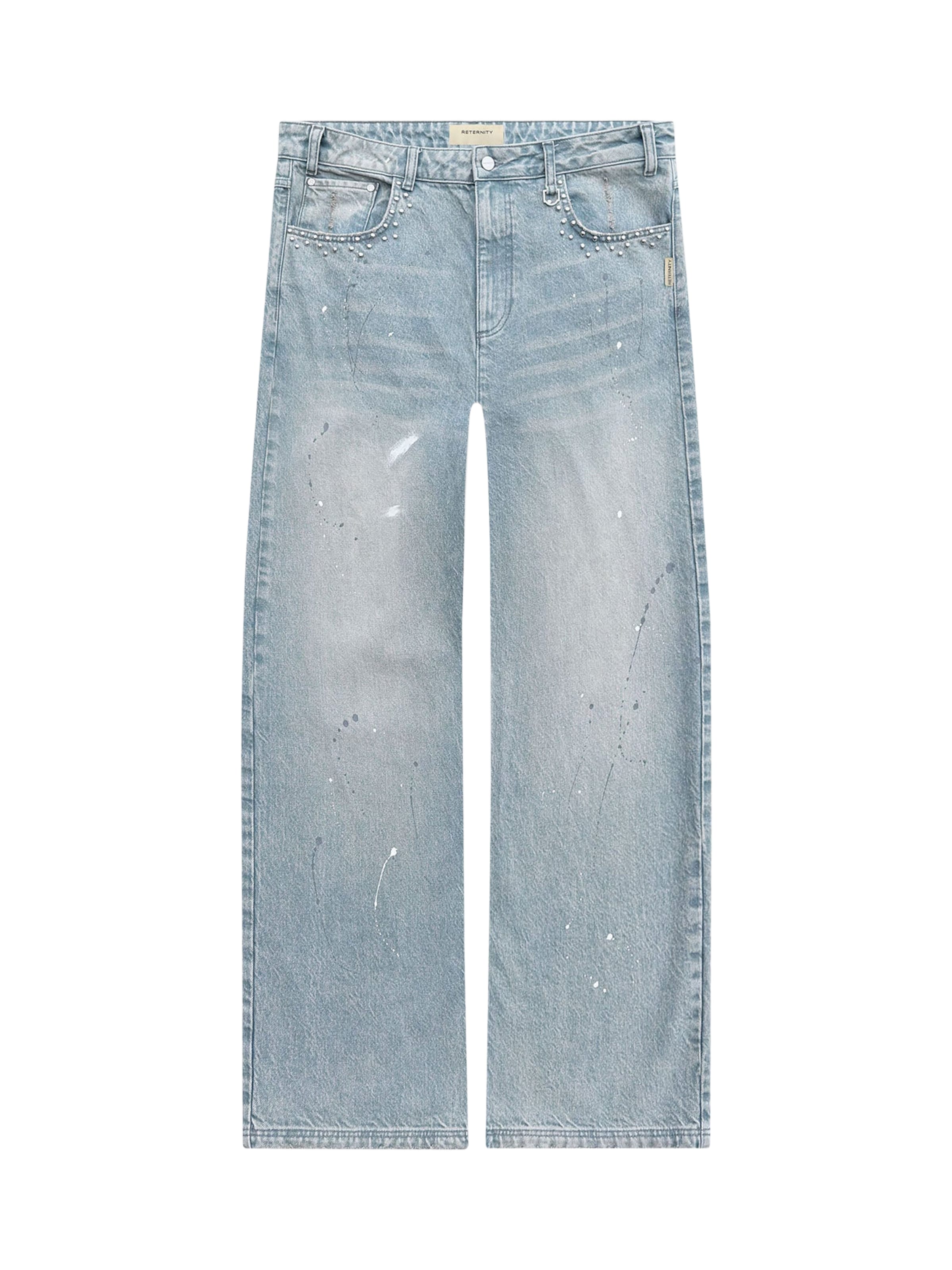 Reternity Baggy Jeans 'Studded' in Blauw: voorkant