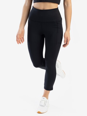 Skinny Pantaloni sportivi di Spyder in nero: frontale