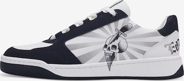 Ed Hardy Matalavartiset tennarit 'Skull Dagger' värissä musta: etupuoli