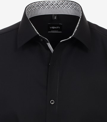 VENTI Slim fit Business Shirt in Black