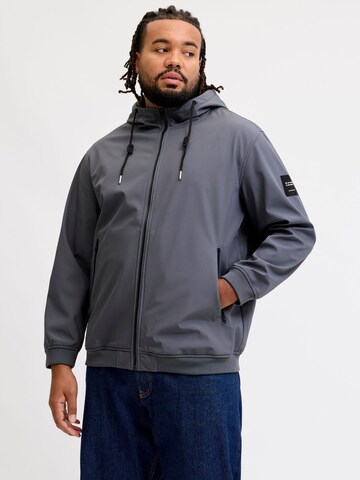 Veste mi-saison Jack & Jones Plus en gris : devant
