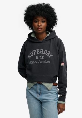 Superdry Sweatshirt 'Athletic Essentials' in Blauw: voorkant