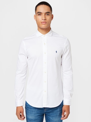 Coupe regular Chemise business Polo Ralph Lauren en blanc : devant