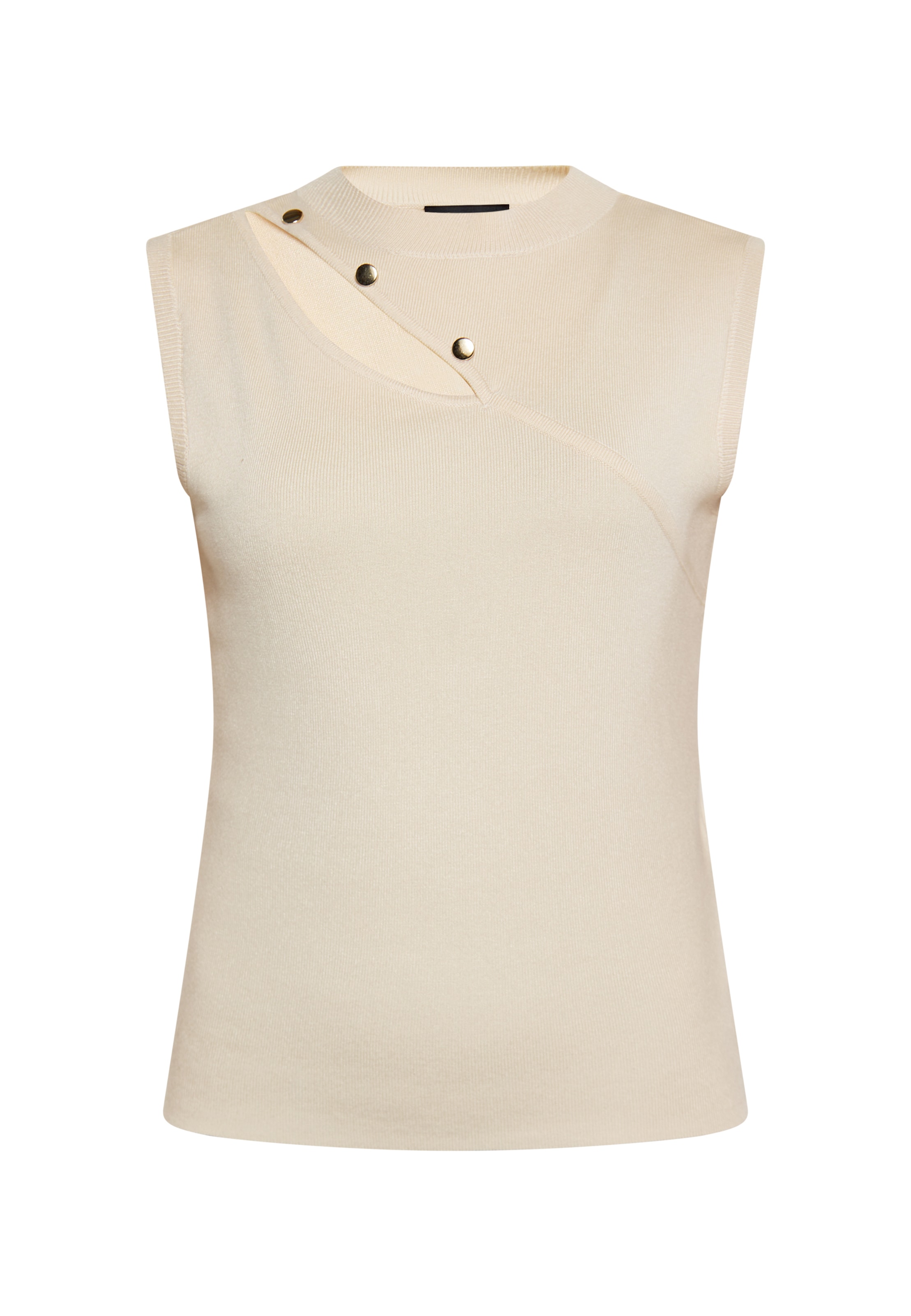 NAEMI Πλεκτό τοπ σε μπεζ: μπροστά