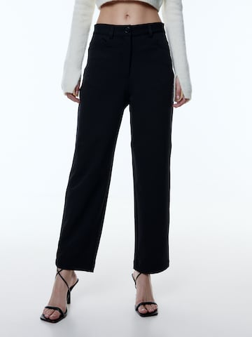 EDITED Regular Trousers 'Kirsti' in Black: front