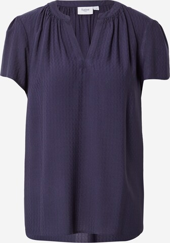 SAINT TROPEZ Blouse 'Britta' in Blauw: voorkant