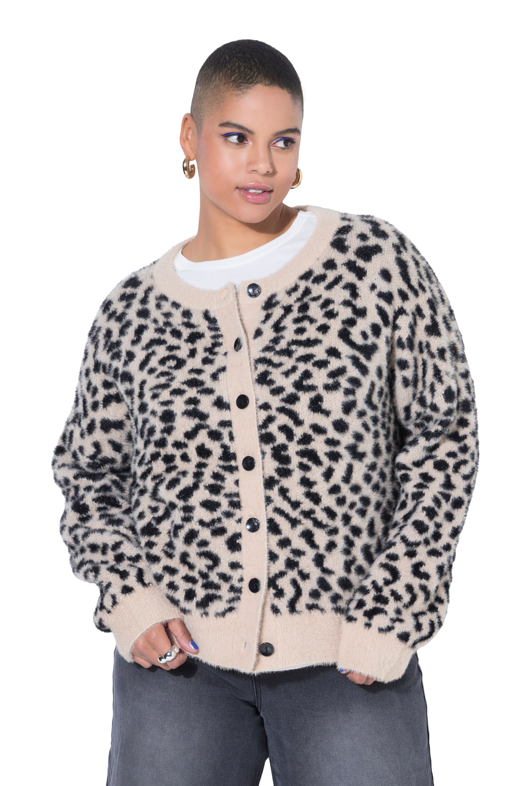 Studio Untold Strickjacke in Beige: Vorderseite