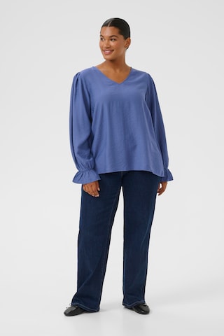 KAFFE CURVE Bluse 'Rya ' in Blau