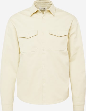 ABOUT YOU x Alvaro Soler Regular fit Button Up Shirt 'Gino' in Beige: front