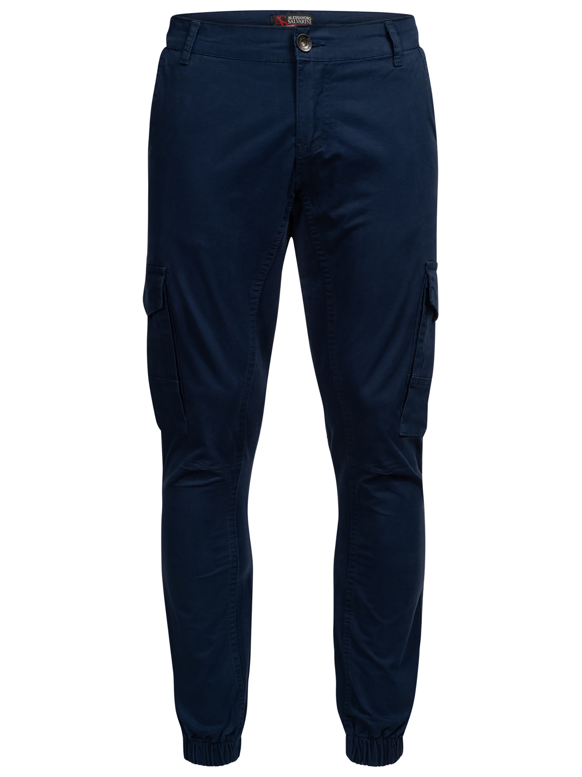 Alessandro Salvarini Tapered Cargo trousers 'AS260' in Blue: front