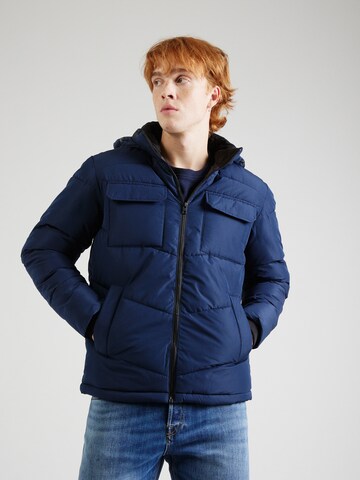 JACK & JONES Winterjas 'MASON' in Blauw: voorkant