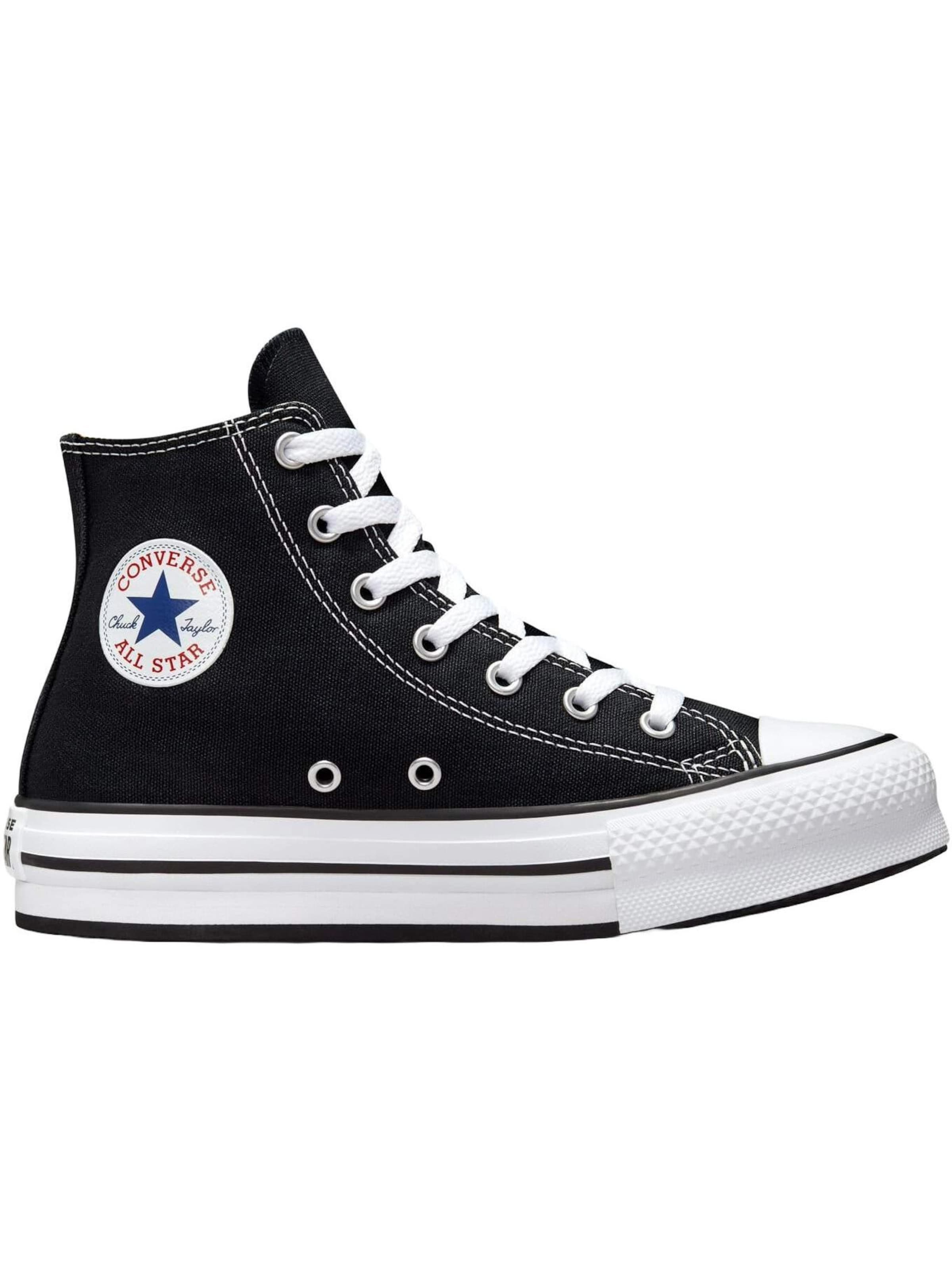 CONVERSE Platform trainers in Black: front