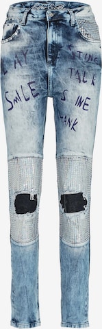 CIPO & BAXX Regular Jeans 'WD314' in Blauw: voorkant