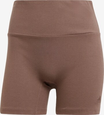 Pantalon de sport ADIDAS SPORTSWEAR en marron : devant