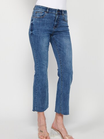 KOROSHI Flared Jeans in Blauw