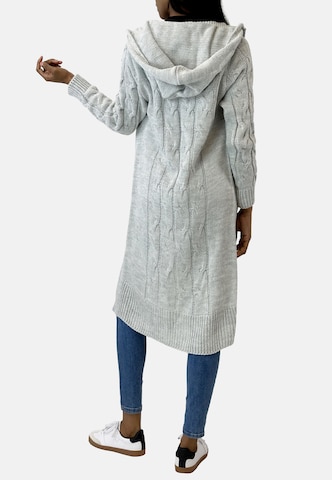 Elara Knitted Coat in Grey