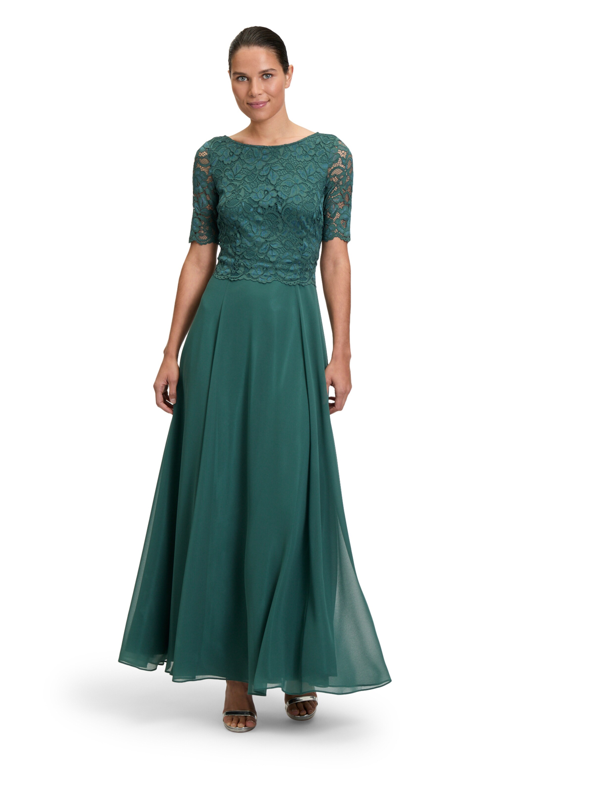 Robe de soirée Vera Mont en vert : devant
