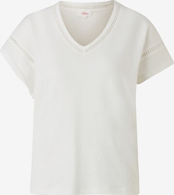 T-shirt s.Oliver en blanc : devant