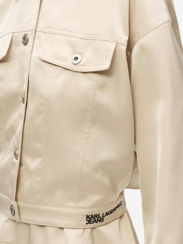 KARL LAGERFELD JEANS Winterjas 'KLJ Satin B2W14031' in Beige