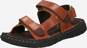 Bata Sandals in Brown: front