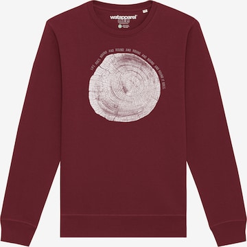 Sweat-shirt ' Baumscheibe ' Watapparel en rouge : devant