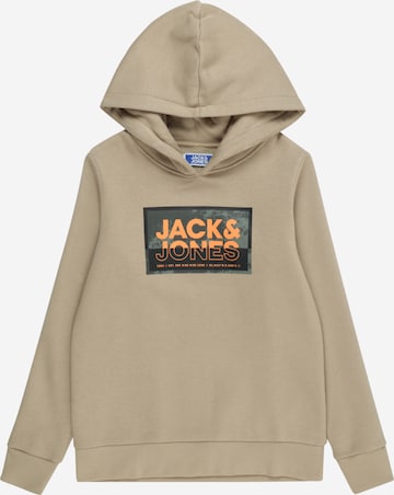Jack & Jones Junior Sweatshirt 'LOGAN' i beige: framsida