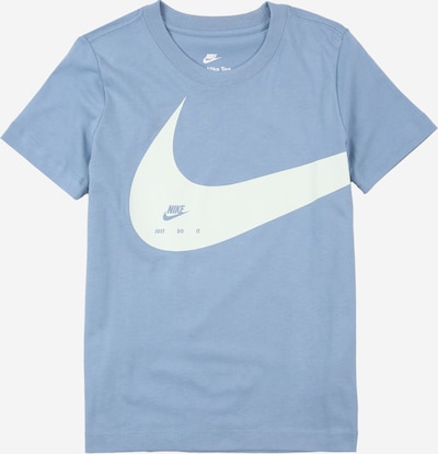 122-128 dydžio Marškinėliai 'CLUB ENERGY' iš Nike Sportswear, spalva – melsvai pilka / balta, Prekių apžvalga