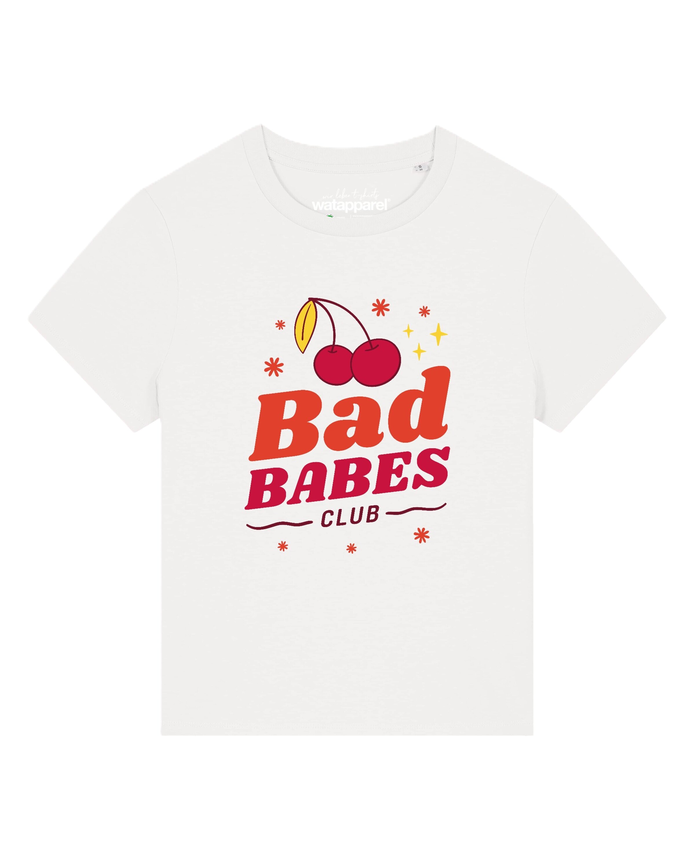 Watapparel Shirt 'Bad babes club' in White: front