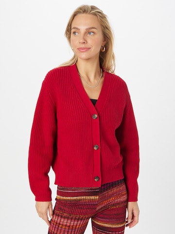 ABOUT YOU Knit Cardigan 'Sana' in Red: front