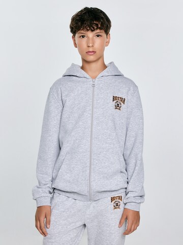 BIG STAR Sweatjacke 'ARON' in Grau: Vorderseite