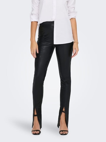 Coupe slim Leggings 'Papaya' ONLY en noir : devant