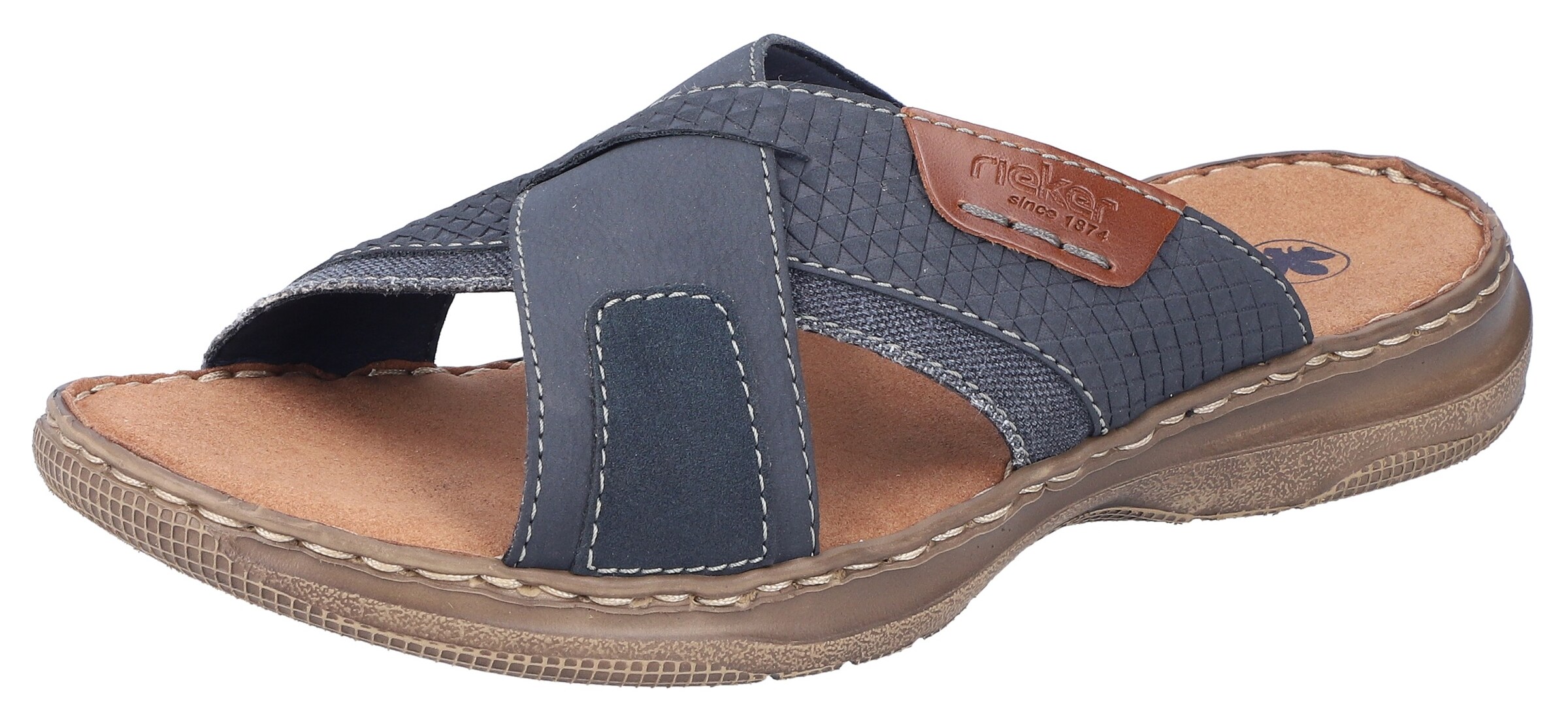 Mule Rieker en bleu : devant