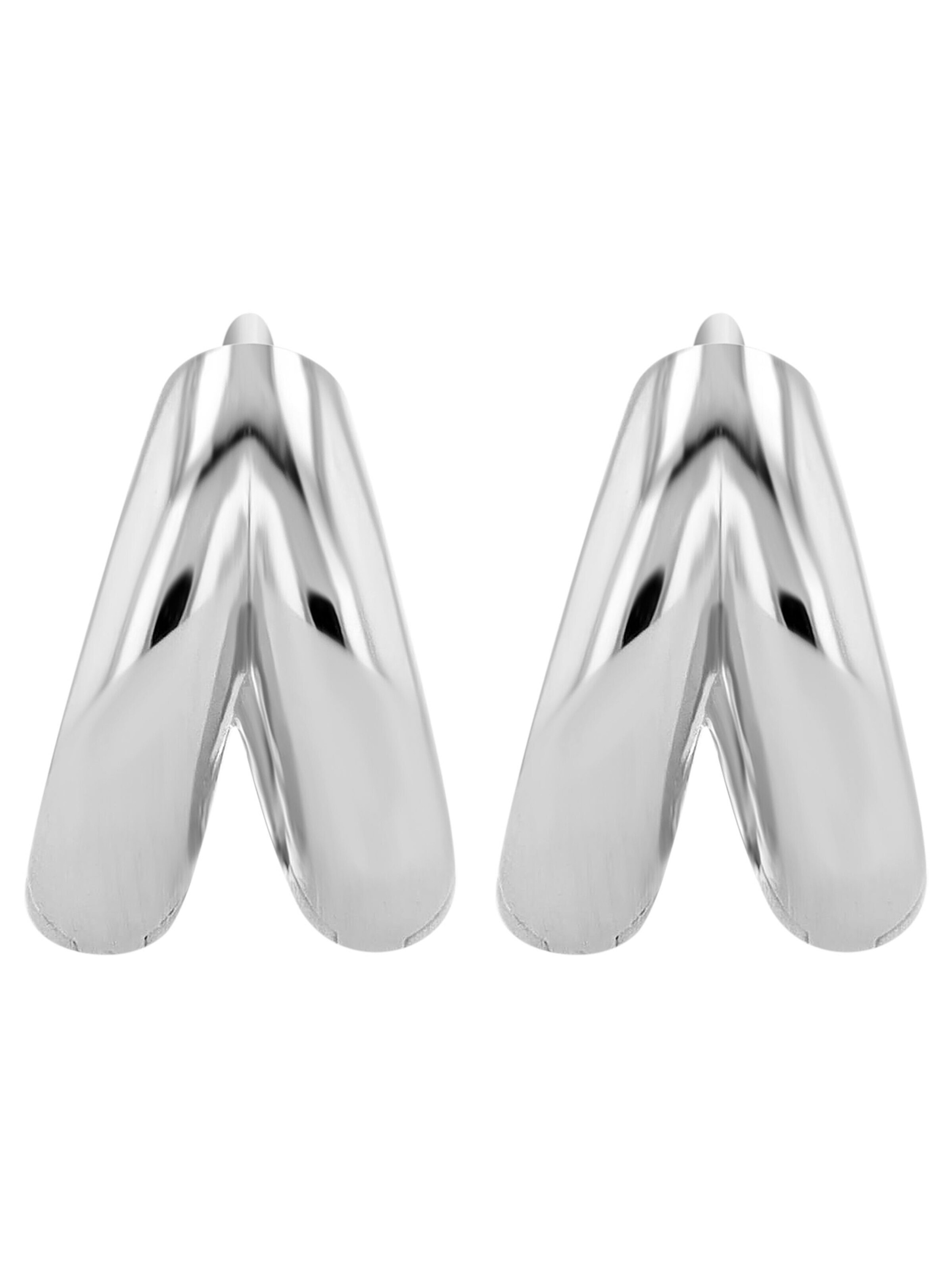 Akzent Earrings '"Aries" aus 925 Sterlingsilber, rhodiniert, langlebig' in Silver: front