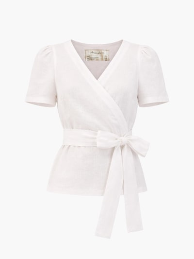 AmourLinen Blouse 'Elisa' in Off white, Item view