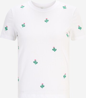 Only Petite T-shirt 'KETTY' i vit: framsida