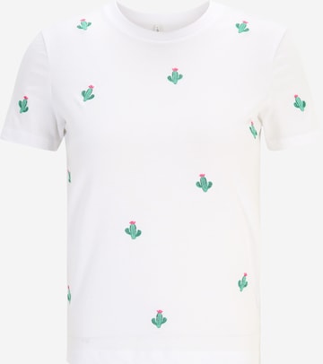 Only Petite - Camiseta 'KETTY' en blanco: frente