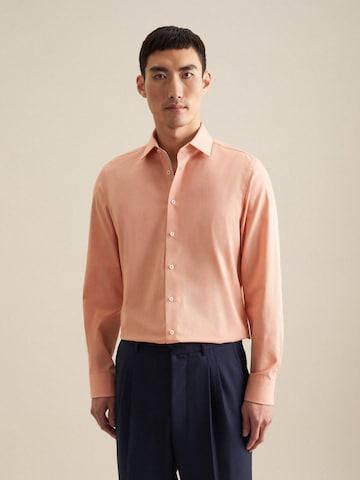 SEIDENSTICKER Slim fit Business Shirt in Orange: front