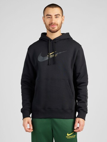 Bluză de molton de la Nike Sportswear pe negru: față