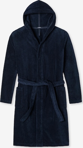 SCHIESSER Bademantel lang 'Essentials' in Blau: Vorderseite